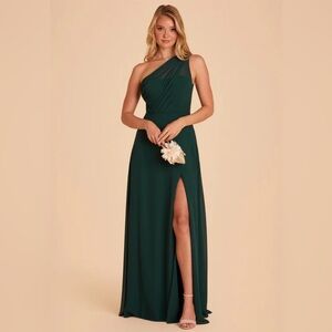 Birdy Grey Kira Dress with Slit in Emerald
